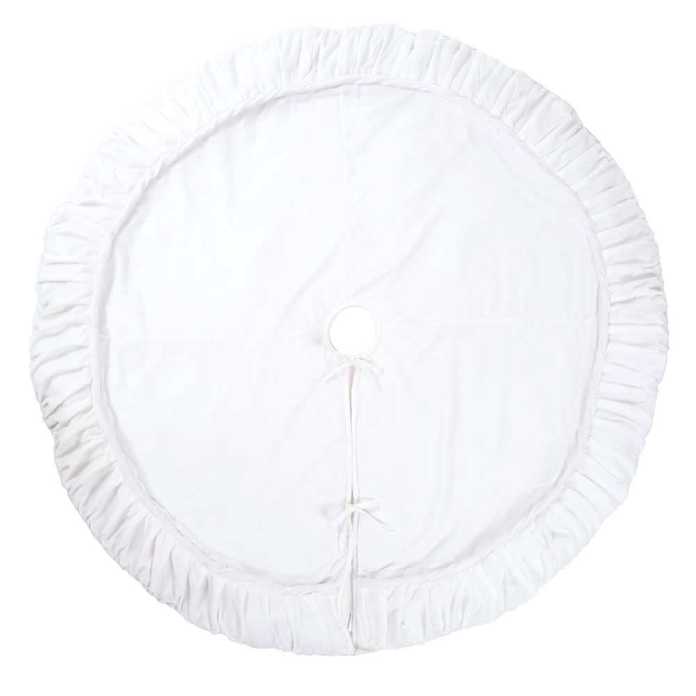 60&quot; Plush White Velvet Treeskirt