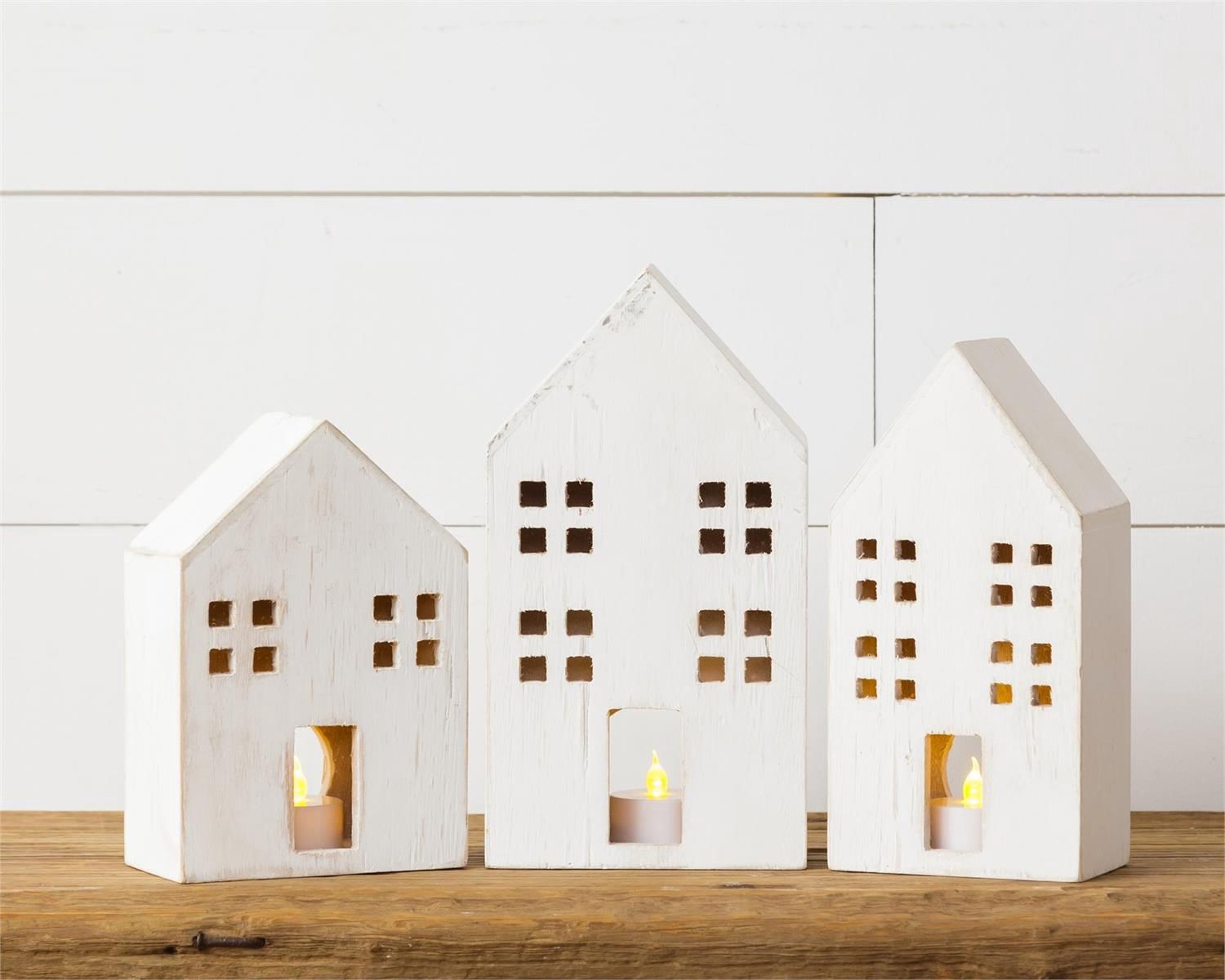 Whitewashed Wooden Houses