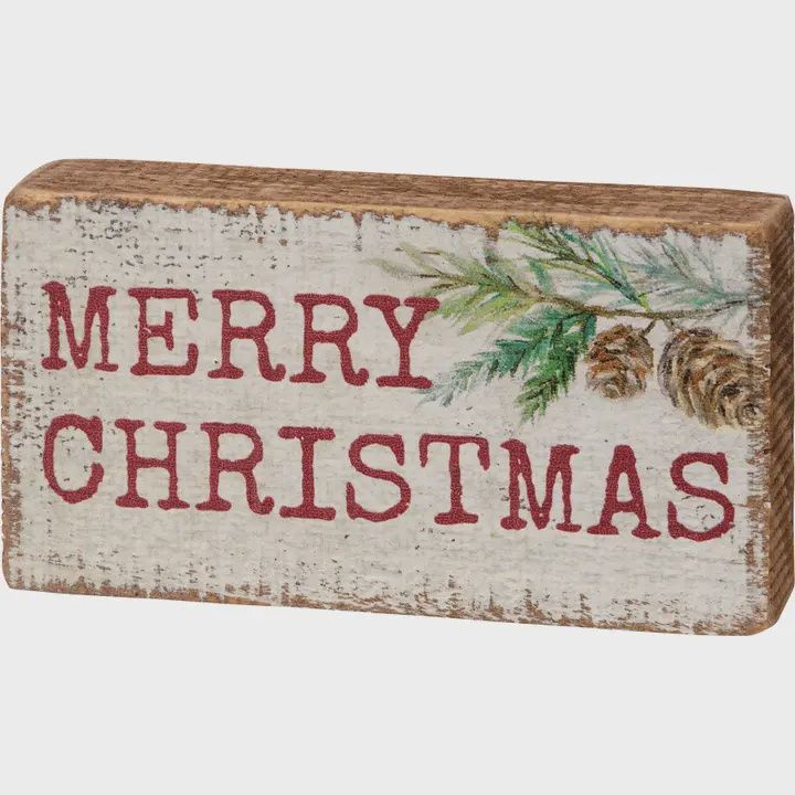 Merry Christmas Block Sign