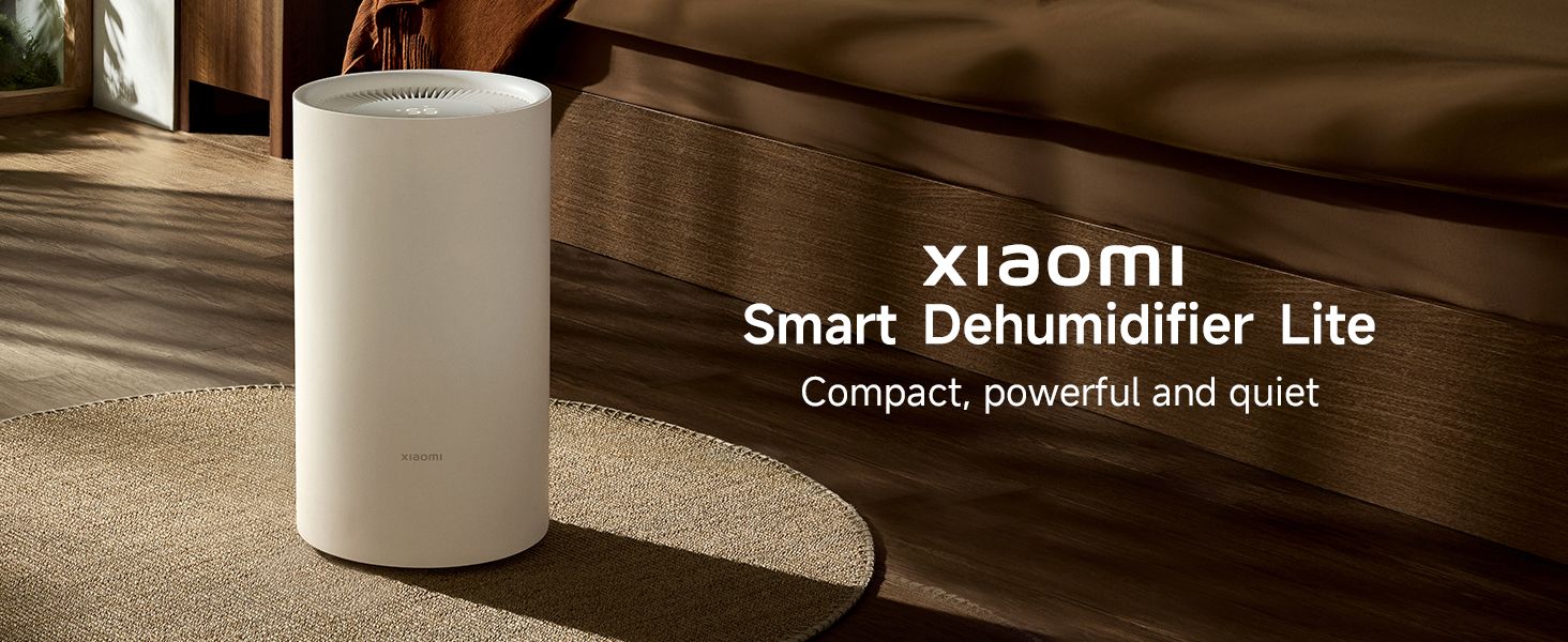 Xiaomi Smart Dehumidifier Lite – 13L/Day Capacity, 3L Tank, Quiet Operation, Smart App Control, Quiet, Smart Control, Perfect for Home &amp; Laundry