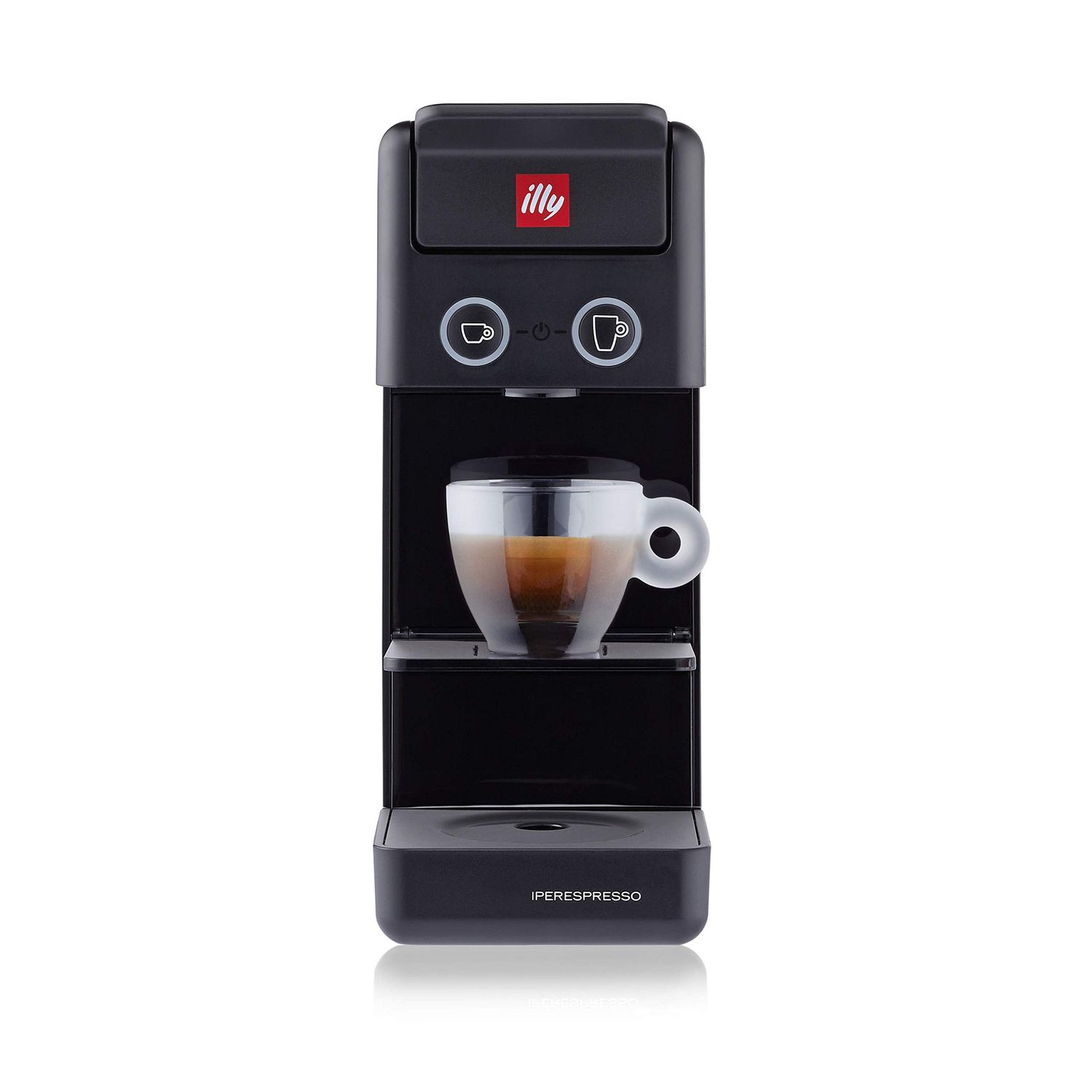 illy 60415 Coffee Maker Machine Y3.3 Iperespresso, Espresso &amp; Filter Capsules Coffee Machine, Compact Design, Black