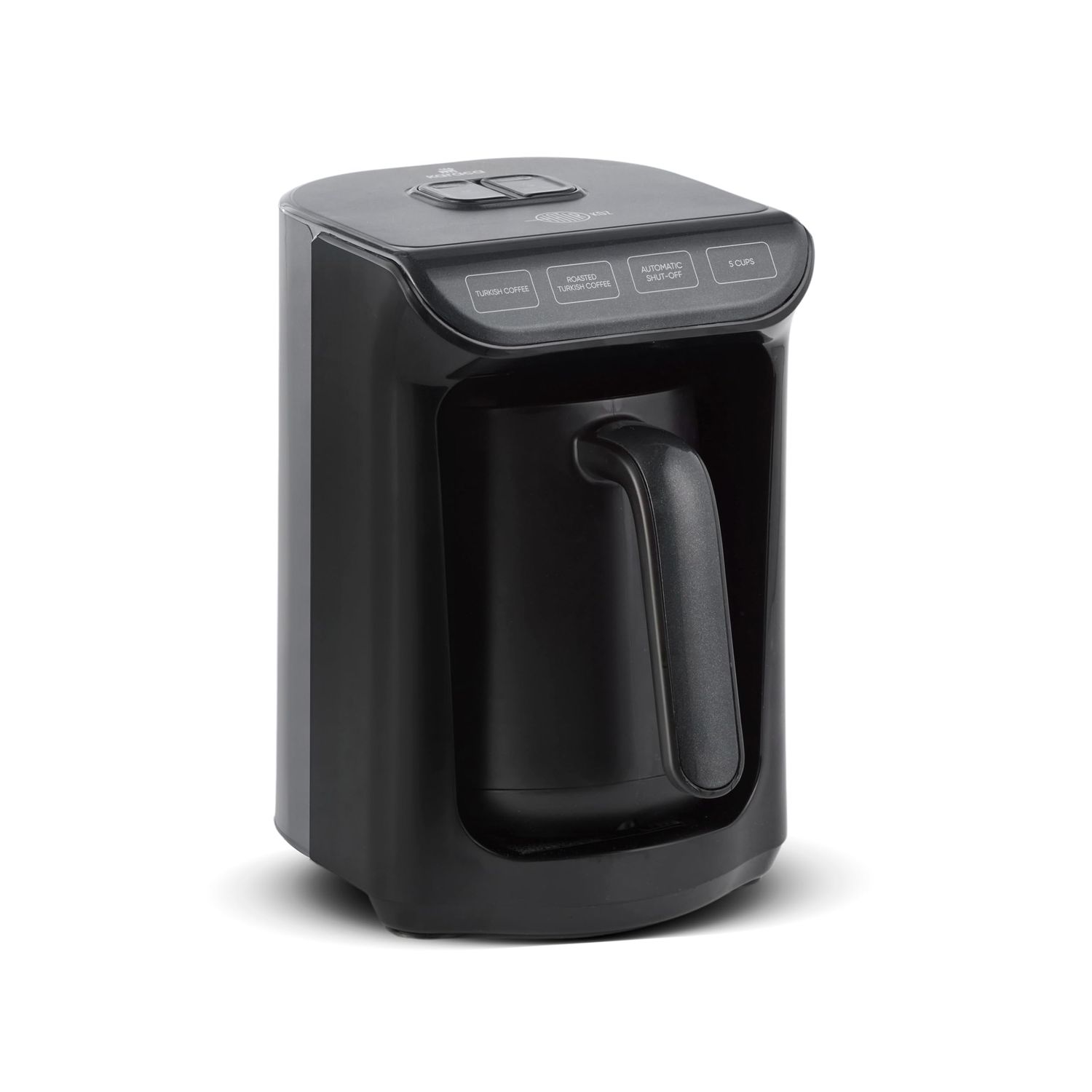 Karaca Hatır Köz Turkish Coffee Machine, For 5 People, 535W, Fully Automatic Coffee Machine, Turkish Coffee Machines, Simple Coffee Maker, Shiny Black