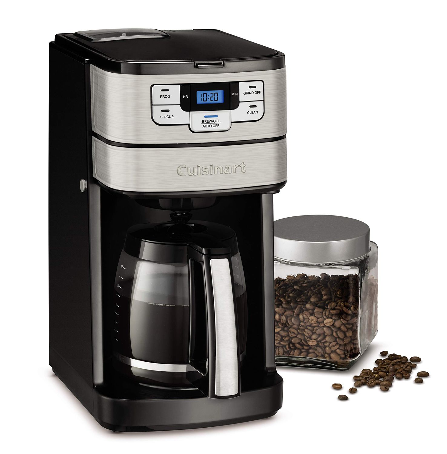 Cuisinart DGB-400 Automatic Grind &amp; Brew 12-Cup Coffeemaker, Black/Silver
