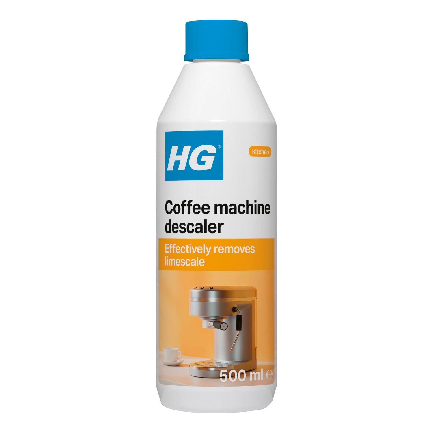 HG Coffee Machine Descaler, Tough Scale Remover for Espresso &amp; Pod Machines – 500ml