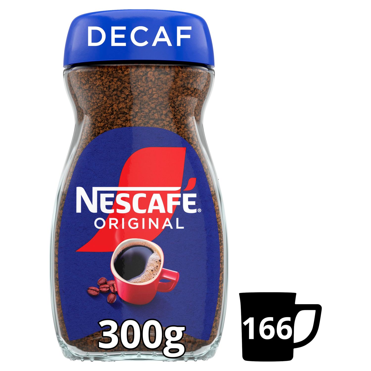 NESCAFÉ Original Decaf Instant Coffee 300g, Rich Aroma, Full &amp; Bold Flavour