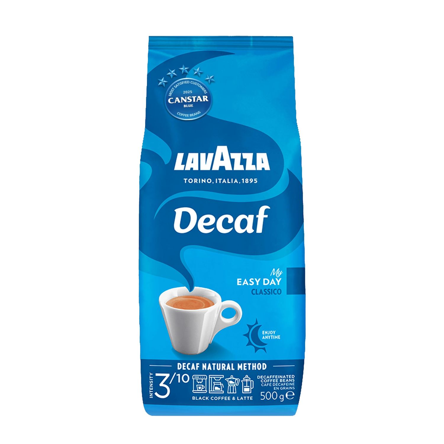 Lavazza Dek Decaffeinated Coffee Beans (1 Pack of 500g)