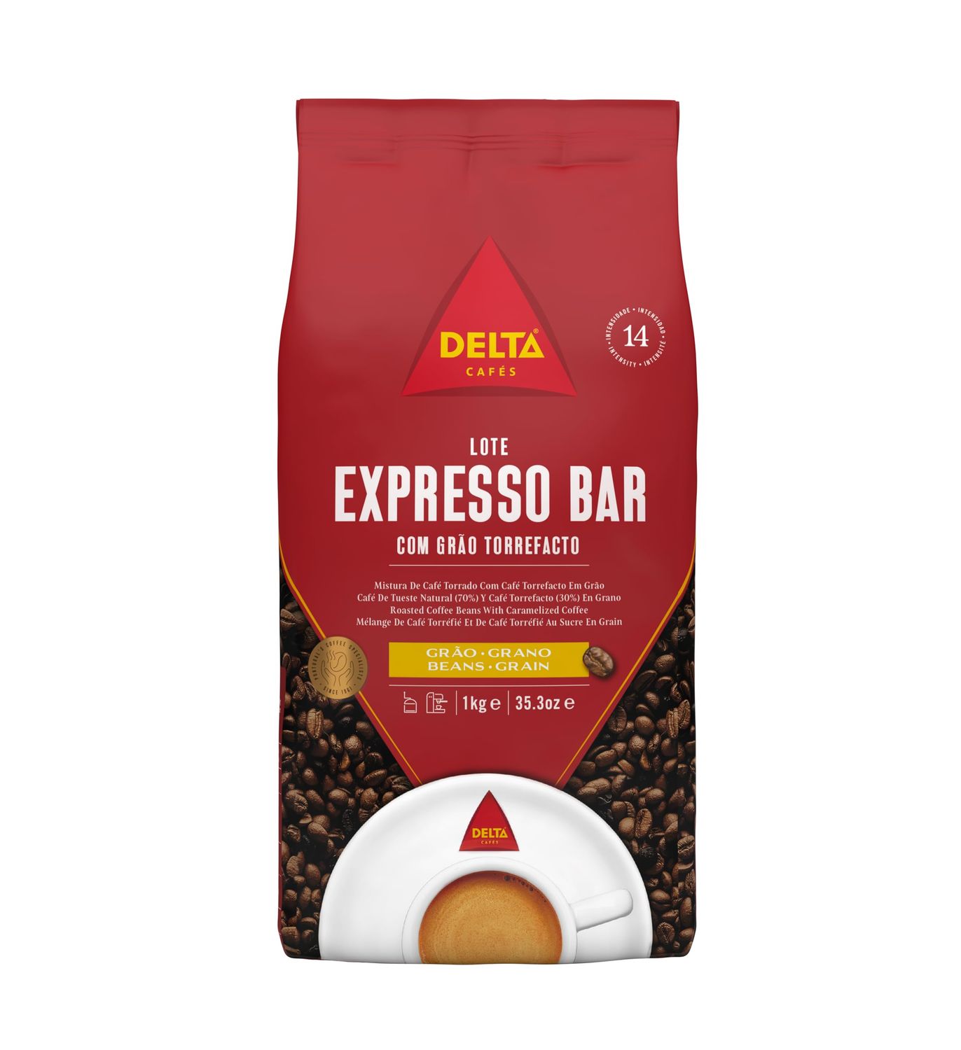 Portuguese Delicious Express Bar Roasted Coffee Beans, Delta, 1Kg