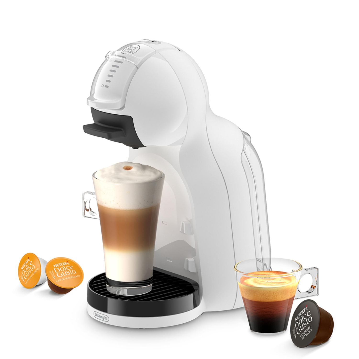 De'Longhi Nescafé Dolce Gusto Mini Me 2 - Coffee Capsule Machine with Compact Design, Automatic Shutdown, Hot and Cold Beverages, Compact Coffee Maker, 15 Bar Pressure, White (EDG335.W)