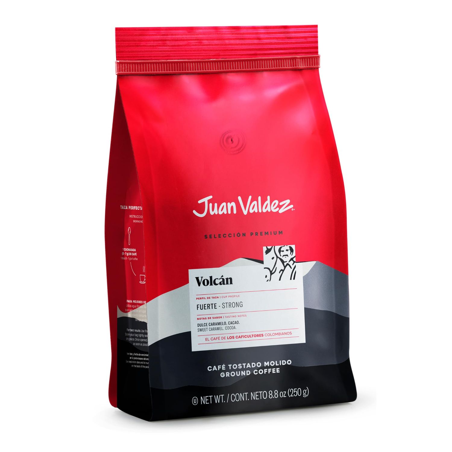 Juan Valdez, Premium Volcan Ground Coffee, 250g Pack.