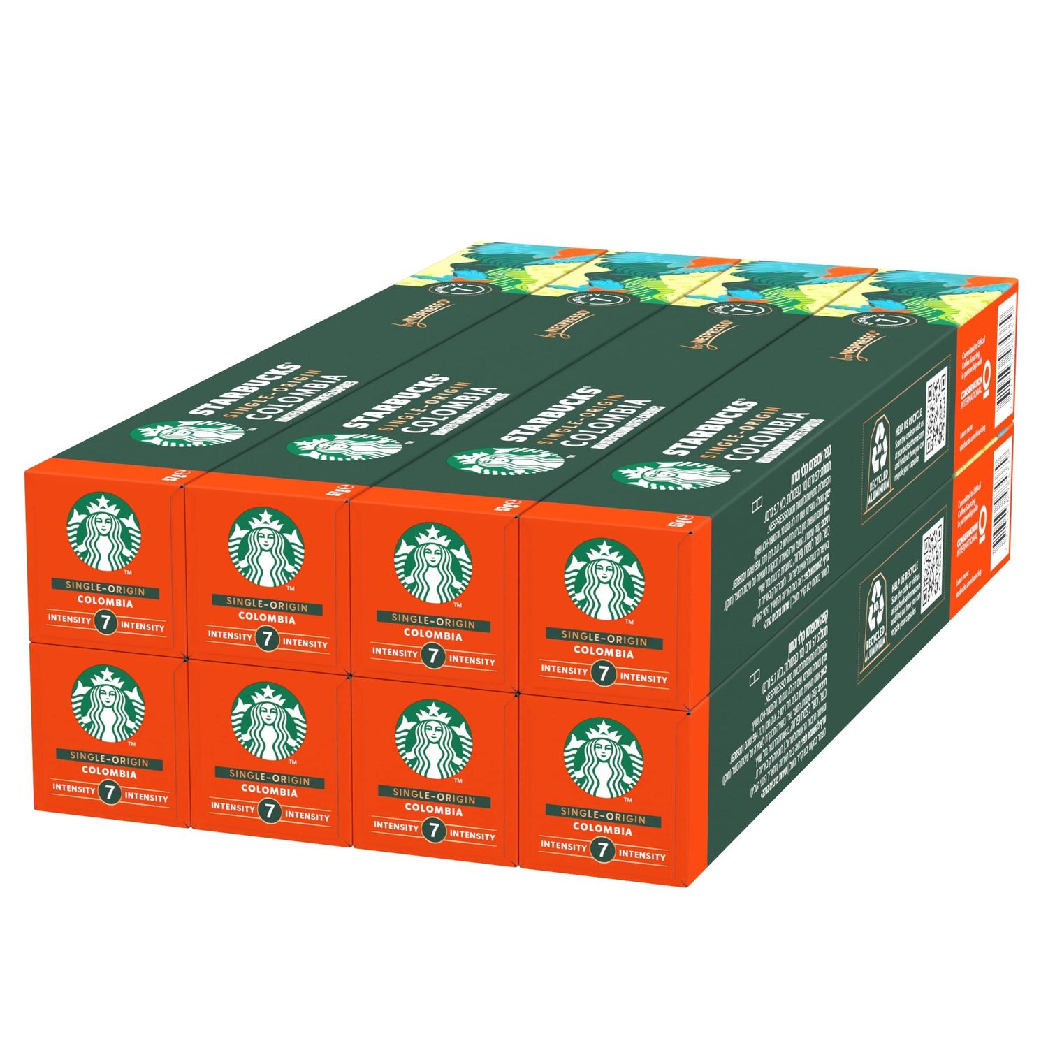 STARBUCKS Single-Origin Colombia by Nespresso, Medium Roast, Coffee Capsules 8 x 10 (80 Capsules)