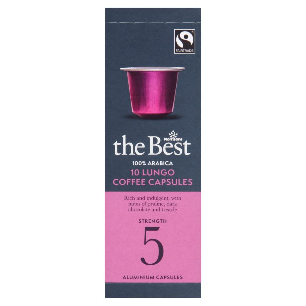Morrisons The Best Fairtrade Lungo Coffee Pods 10 x 52g