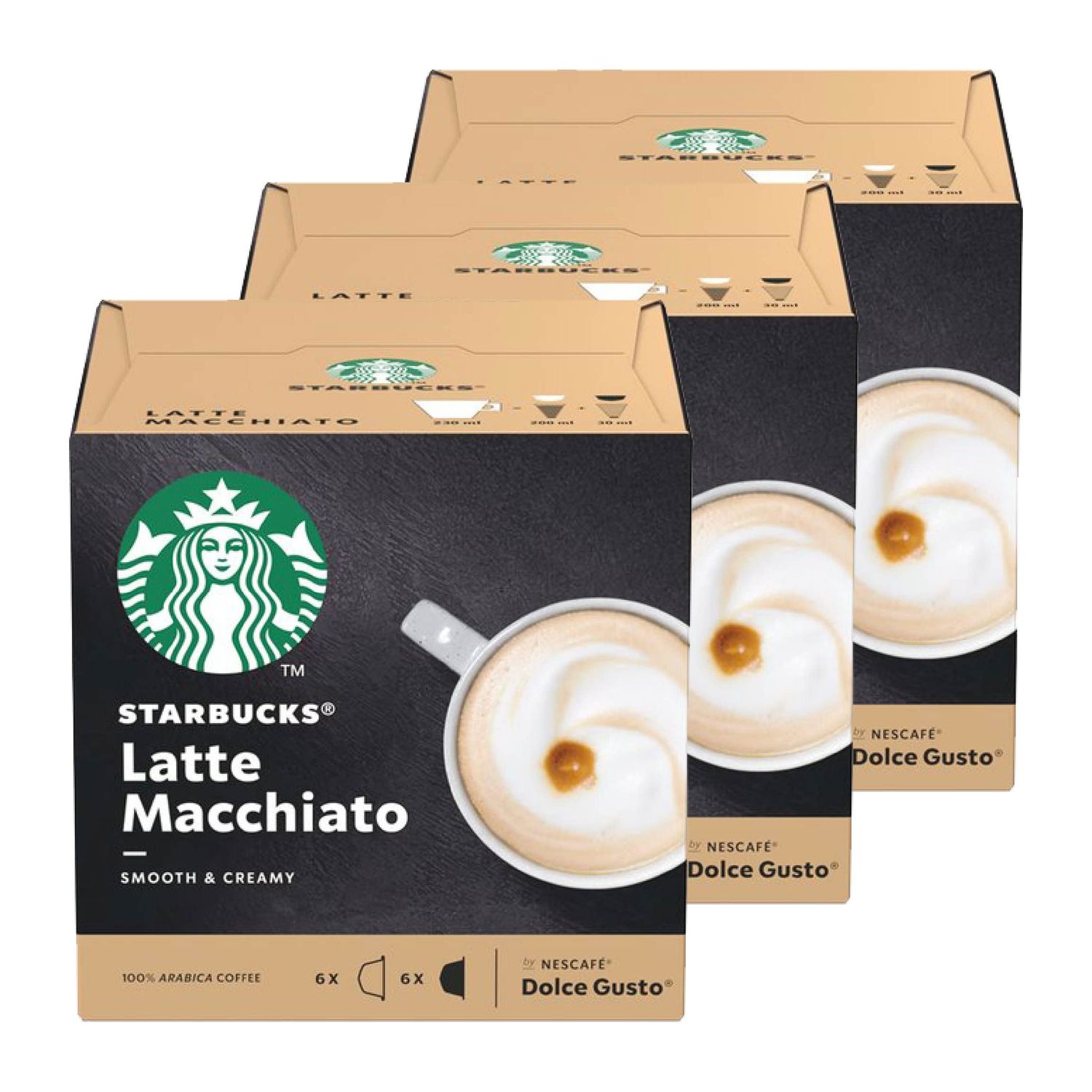 Starbucks - Latte Macchiato by Nescafé Dolce Gusto - 3X 12 Capsules