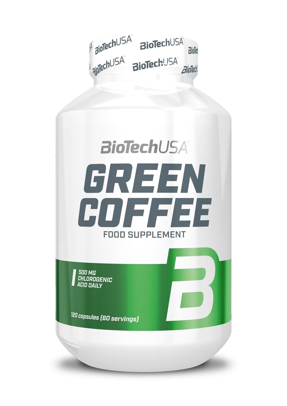 BioTechUSA Green Coffee Dietary Supplement Capsules with Green Coffee Extract and Chrome, 120 Capsules