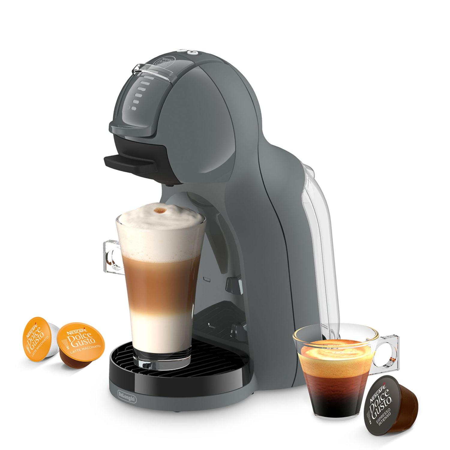De'Longhi Nescafé Dolce Gusto Mini Me 2 - Coffee Capsule Machine with Compact Design, Automatic Shutdown, Hot and Cold Beverages, Compact Coffee Maker, 15 Bar Pressure, Anthracite (EDG335.A)