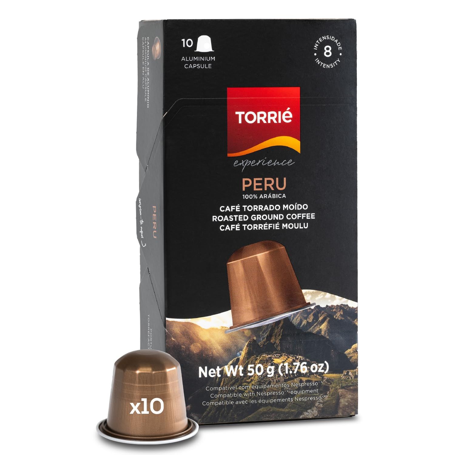 Torrié Compatible with Nespresso Original Machines Coffee Pods | Home Compostable Capsules | Intense Espresso (10 pods)