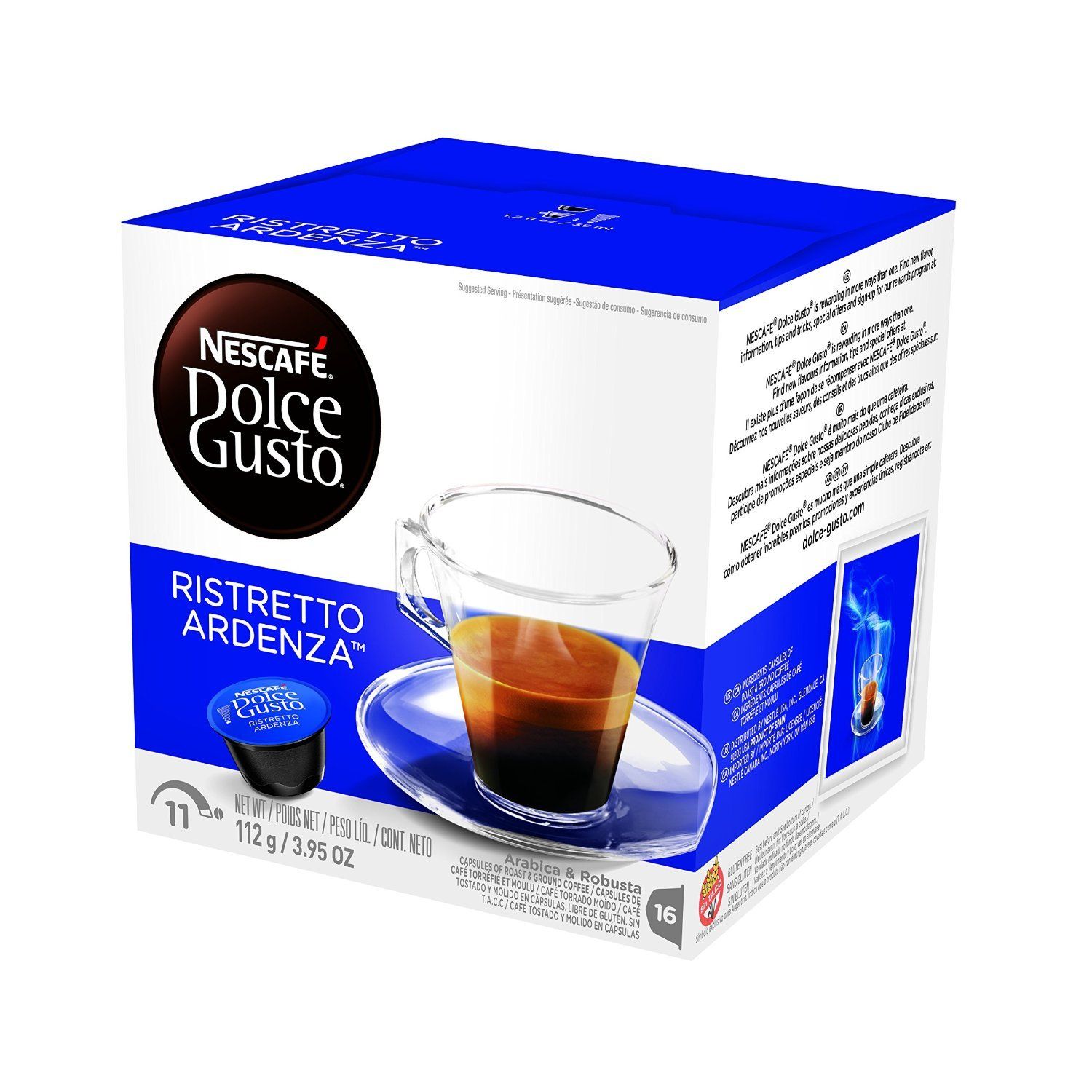Nescafé Dolce Gusto Ristretto Ristretto Ardenza Coffee Pods, 16 Capsules 48 drinks