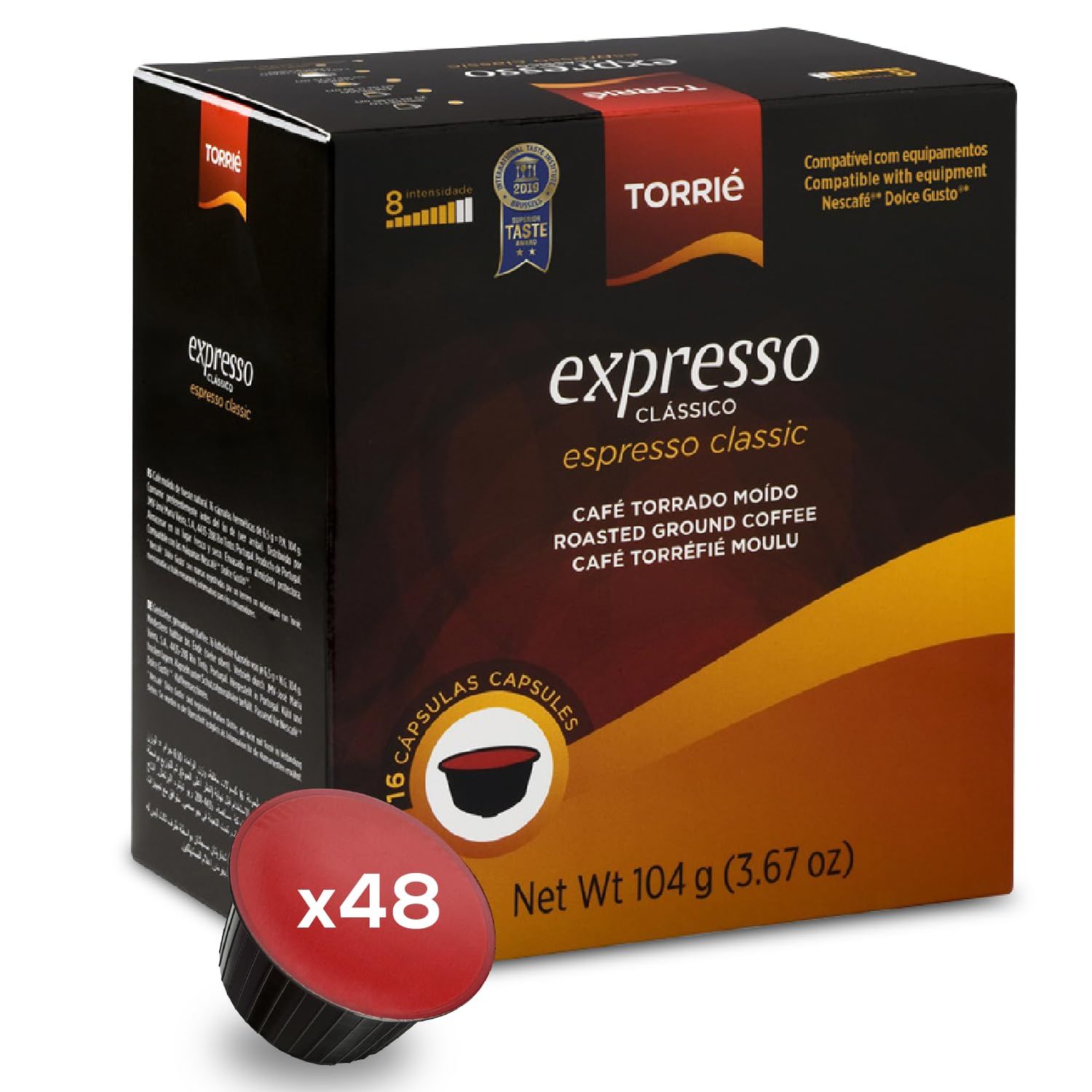 Torrié Coffee Pods Compatible with Dolce Gusto | Espresso (48 pods)