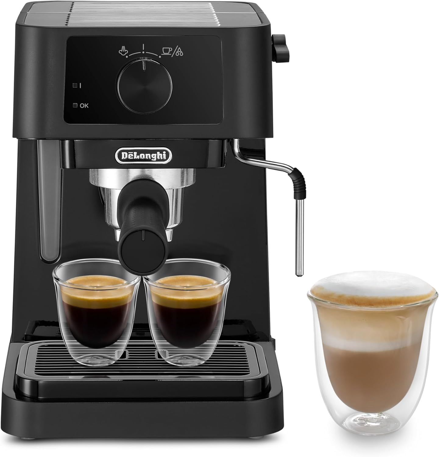 De'Longhi Stilosa EC230.BK, Traditional Barista Pump Espresso Machine, Espresso and Cappuccino, 2 c…