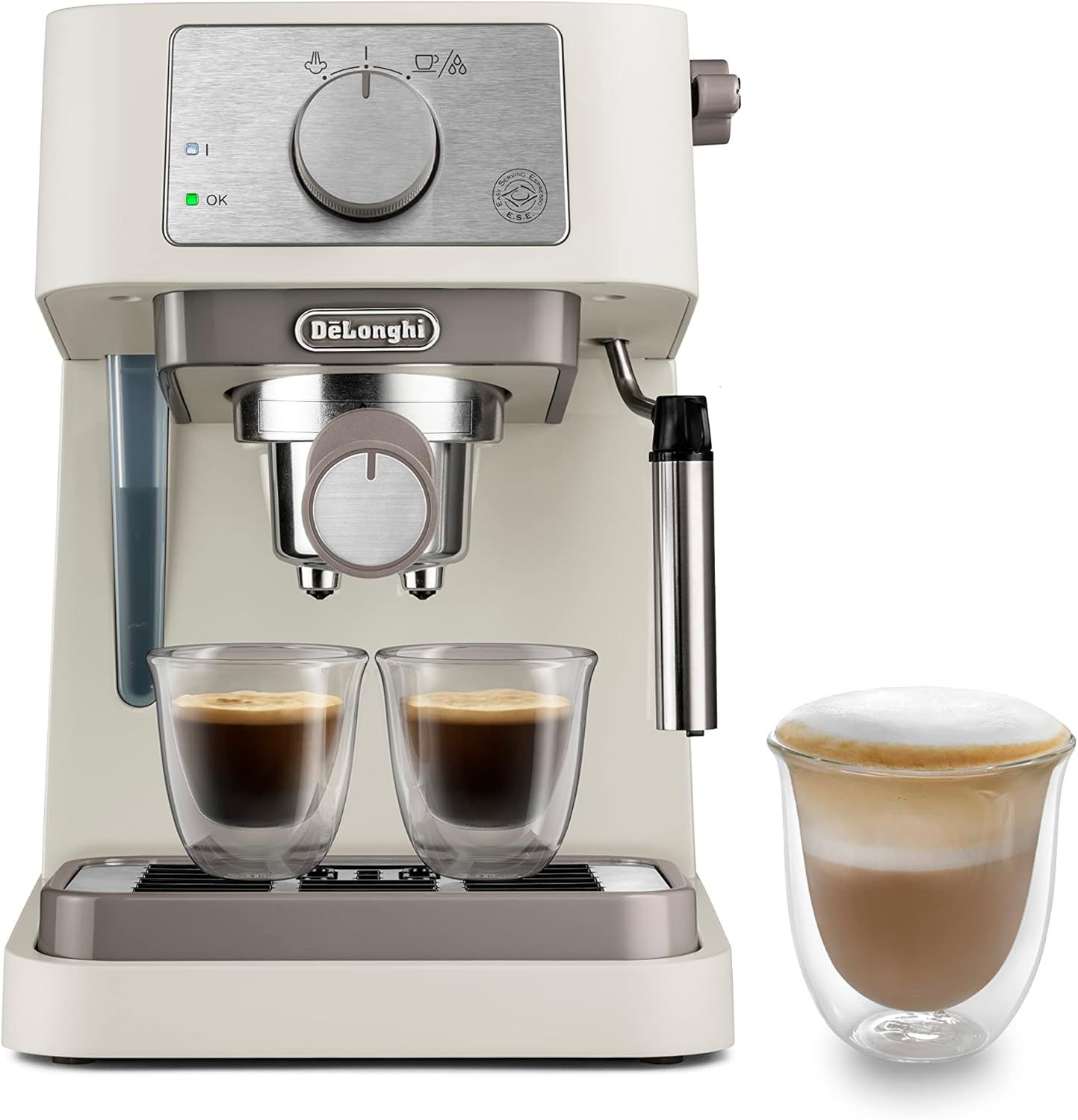 De'Longhi Manual Coffee Machine Stilosa EC260.CR, 15 Bar Pressure, Cappuccino System, Automatic Swi…