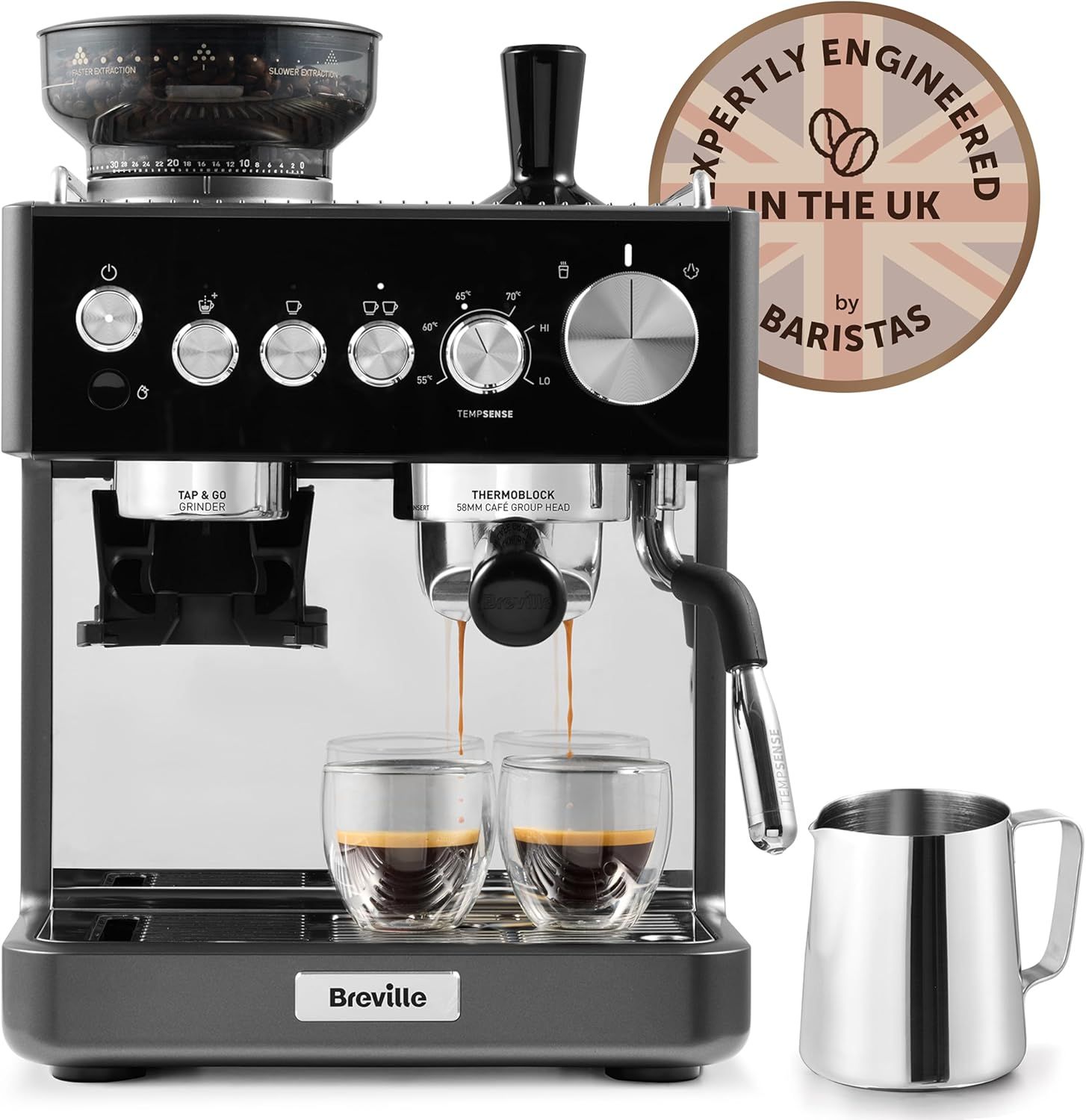 Breville Barista Sense Espresso Machine | Bean to Cup Coffee Maker with Integrated Coffee Grinder &amp;…