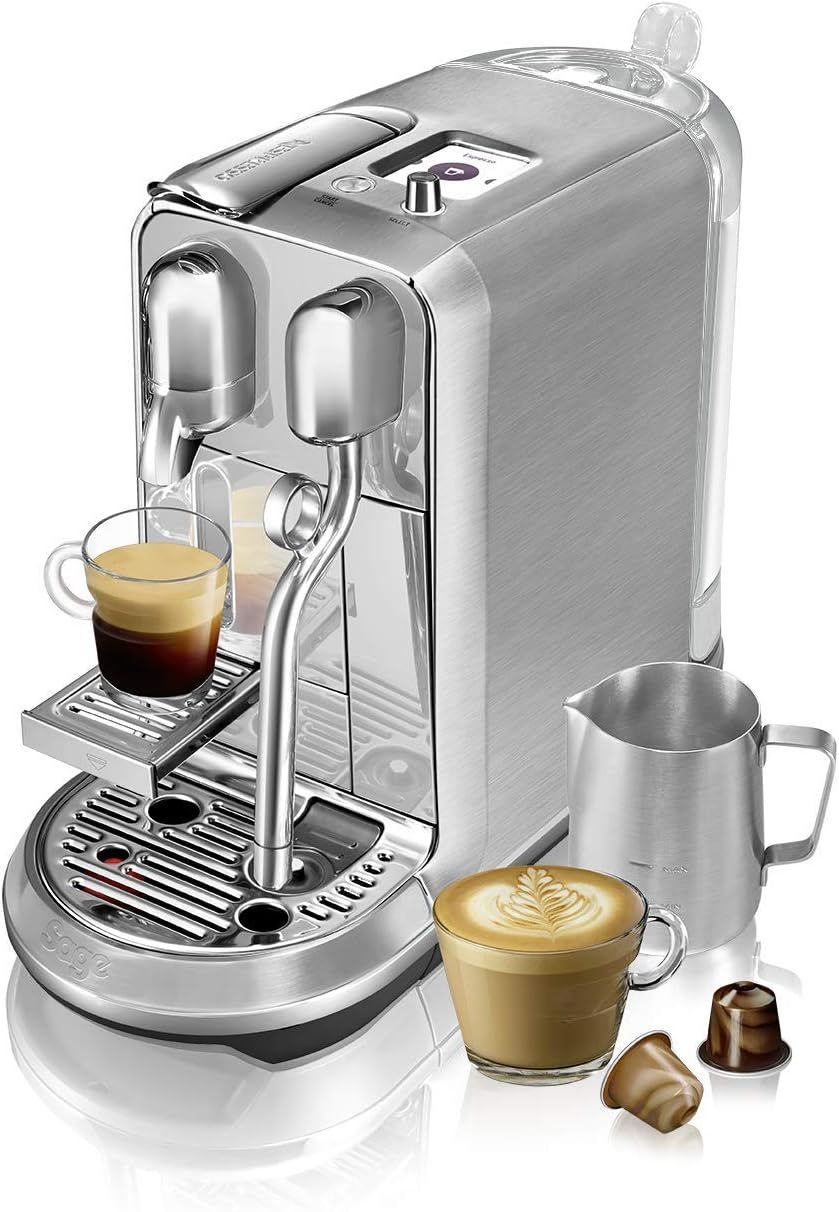 Nespresso Creatista Plus Automatic Pod coffee machine with milk frother wand for Espresso, Cappucci…