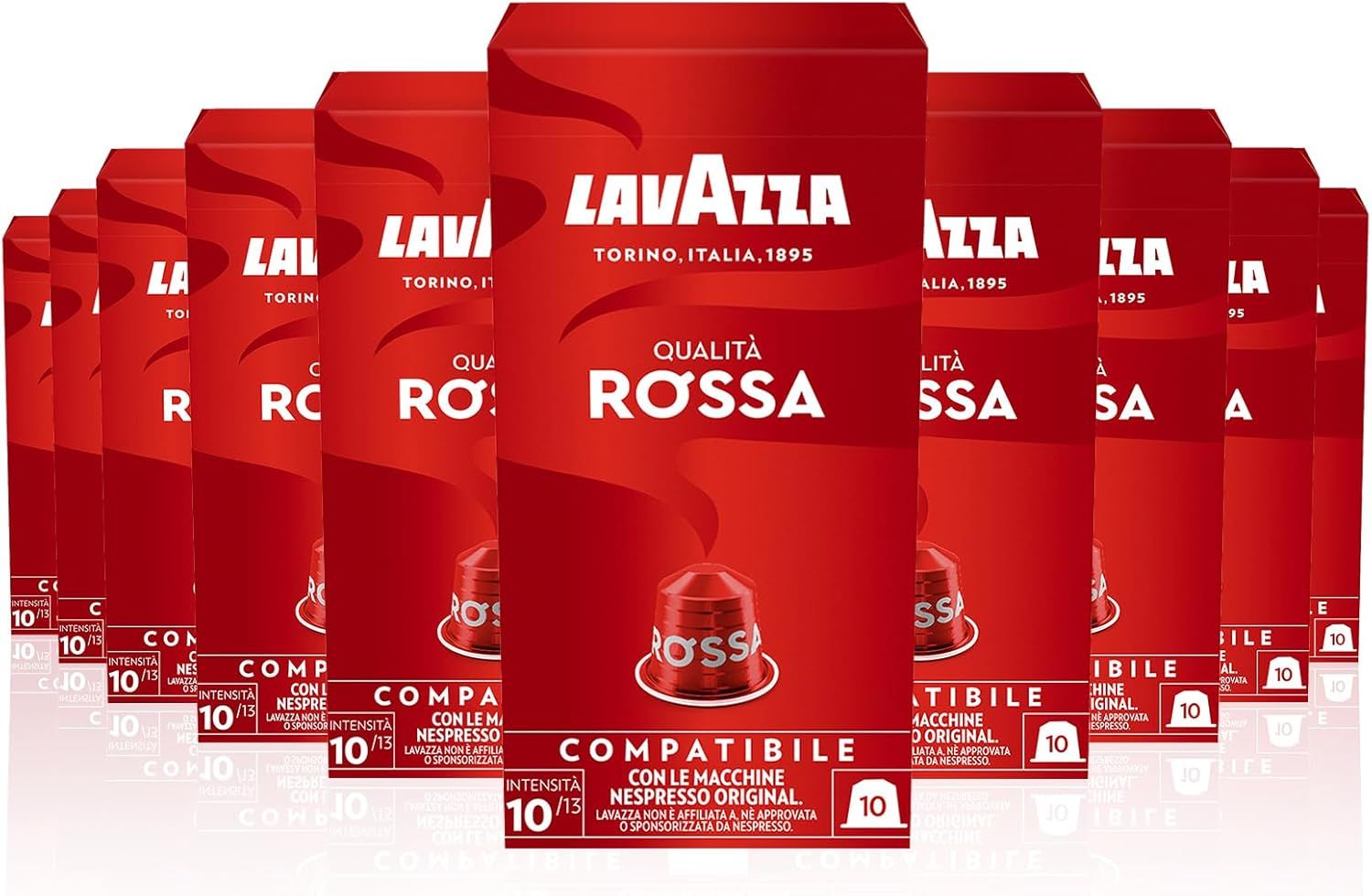 Lavazza, Qualità Rossa, 100 Aluminium Coffee Capsules Compatible with Nespresso Original Machines, …