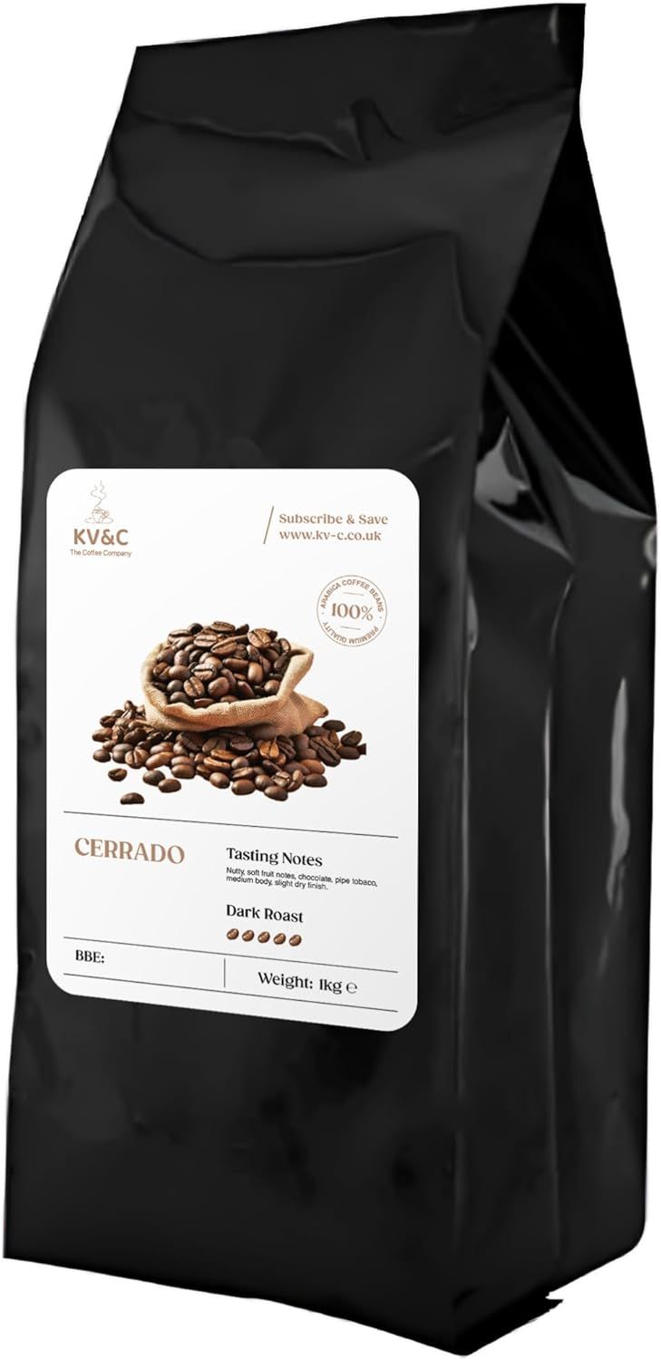 KV&amp;C Coffee Beans 1kg – 100% Arabica Whole Coffee Beans – Strong Dark Roast Espresso Beans – Premiu…