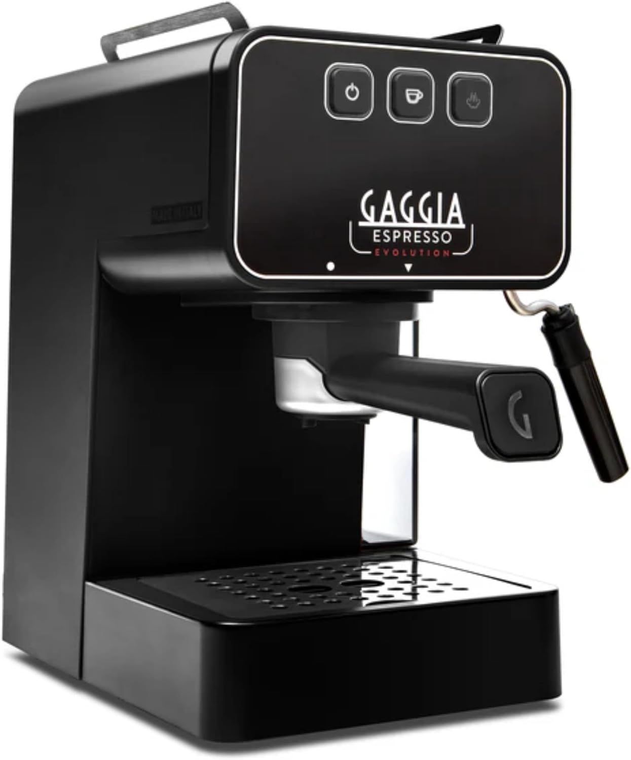 Gaggia Espresso Evolution Manual Coffee Machine and Cappuccino Maker with Milk Frother, Stone Black