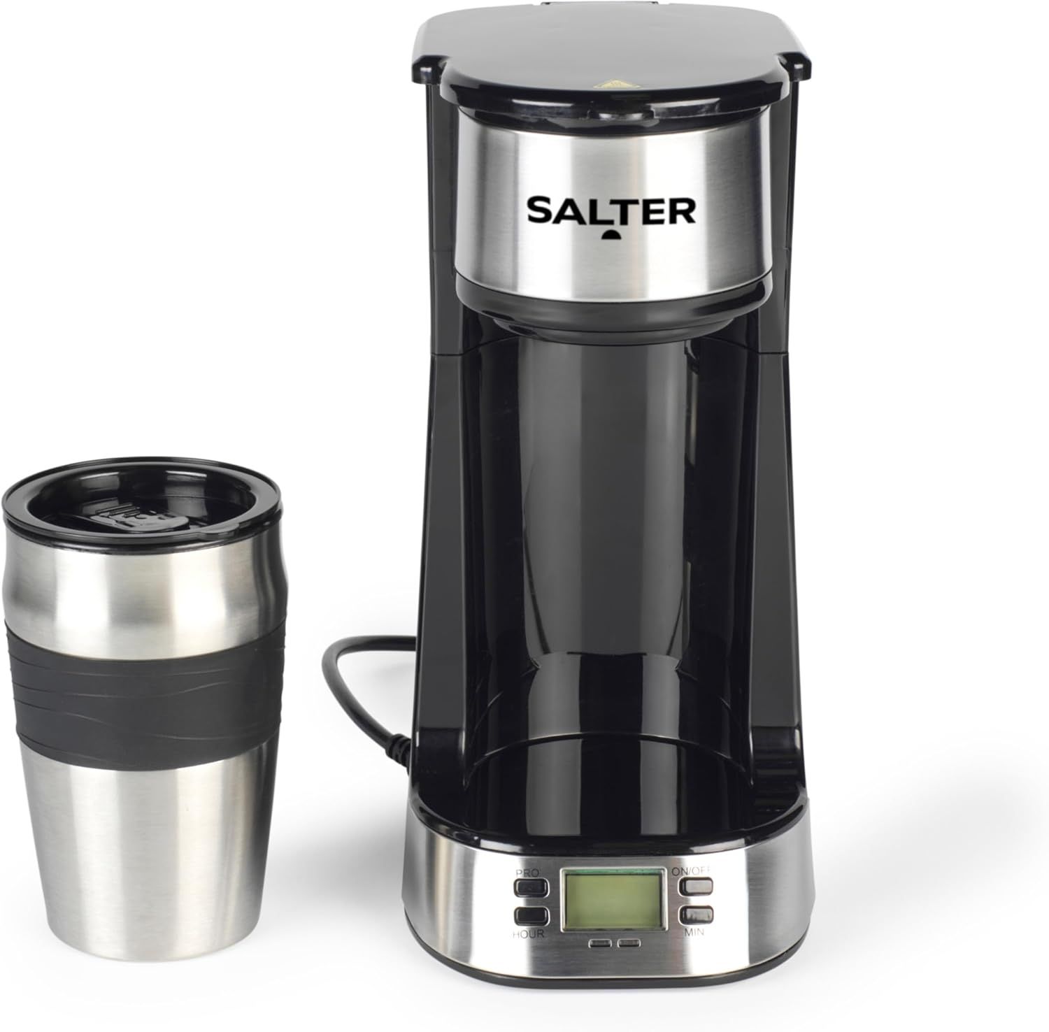 Salter EK2732 Personal Coffee Machine - One Cup Filter Coffee Maker, Includes 420ml Stainless Steel…