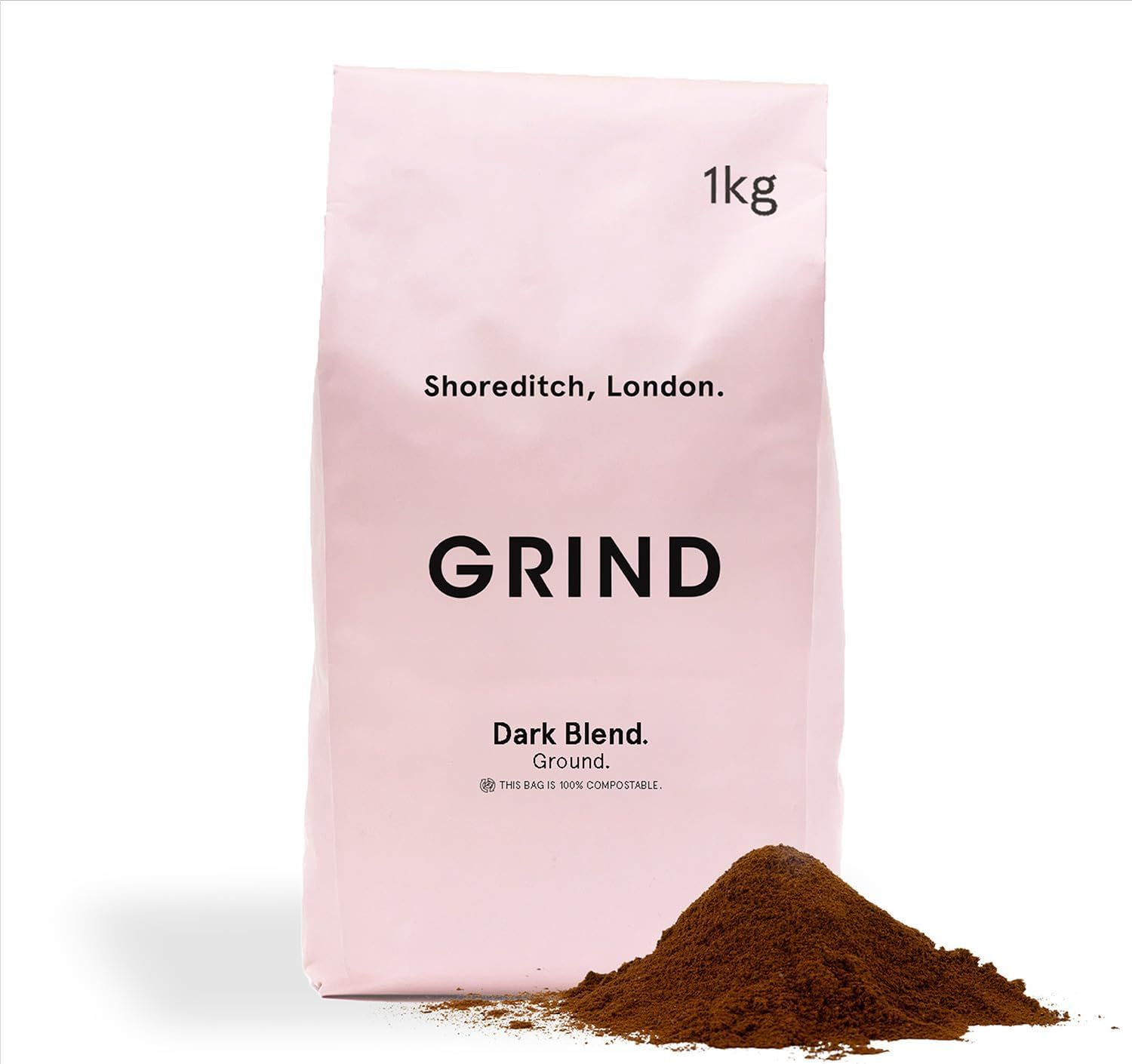 Grind Dark Blend Ground Coffee – 1kg Bag – 100% Arabica – Suitable for Cafetière, Moka Pot, AeroPre…