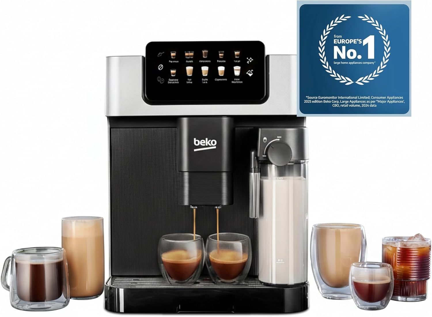Beko Bean to Cup Coffee Espresso Machine CaffeExperto CEG7304X | Milk Jug | Colour Touch Screen Pan…
