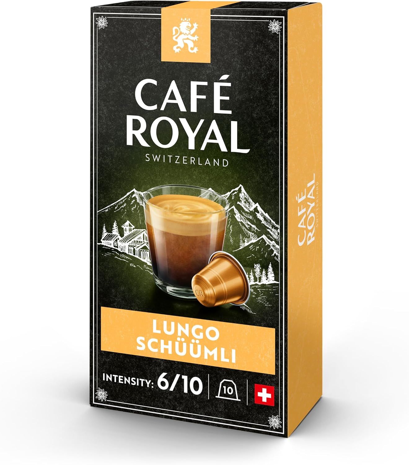 Café Royal Lungo Schümli 100 Nespresso® Compatible Capsules (Aluminium, Intensity 6/10) Pack of 10 …