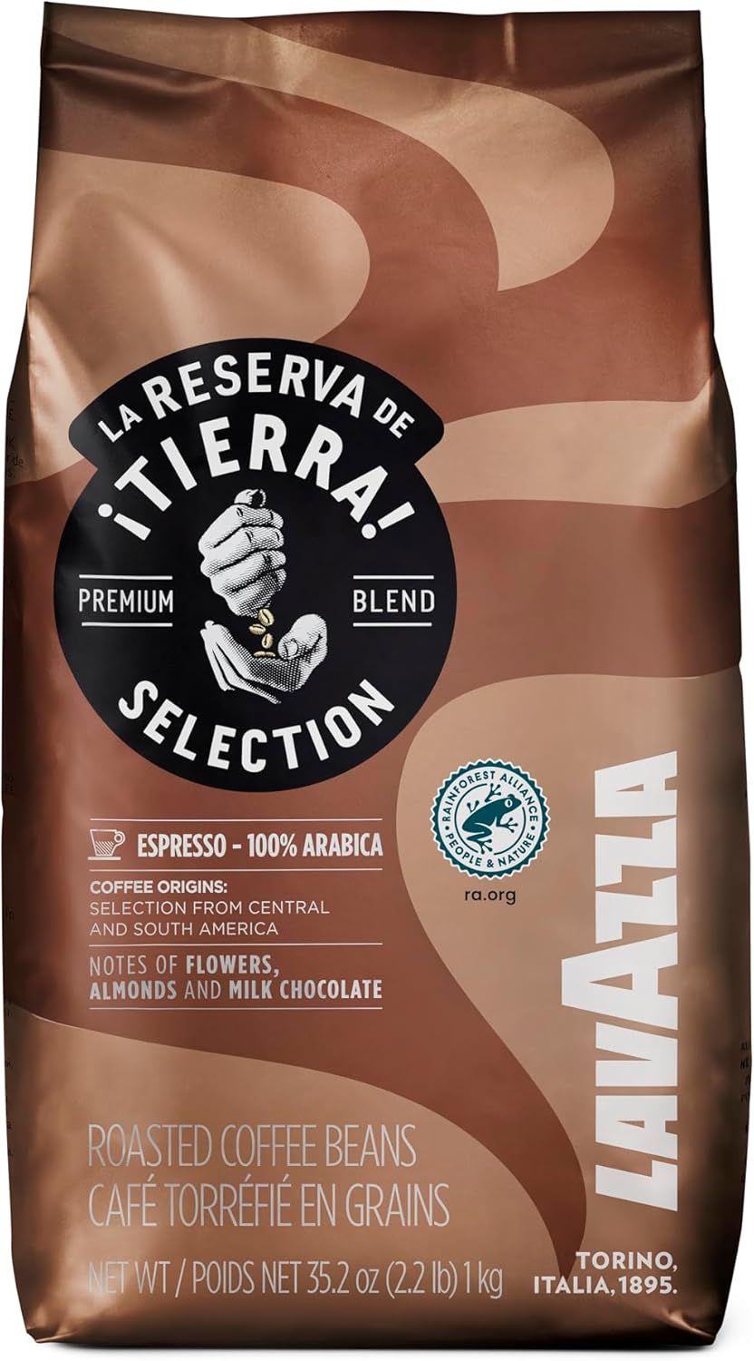 Lavazza Coffee Espresso Tierra, Whole Beans, 1000g