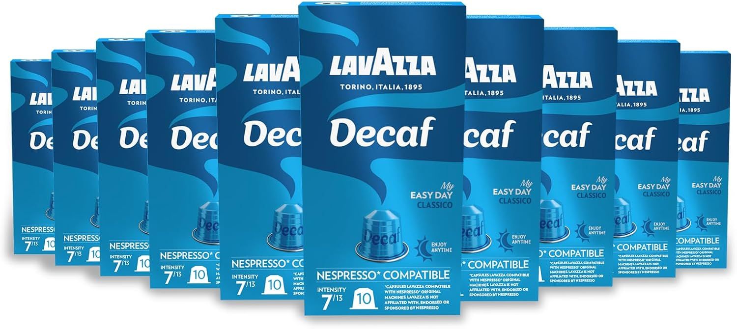 Lavazza, Espresso Maestro Dek, 100 Aluminium Capsules Compatible with Nespresso Original Machines, …