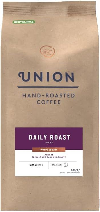 Union Coffee - Daily Roast Espresso Coffee Beans - Dark Roast - Pack of 500g
