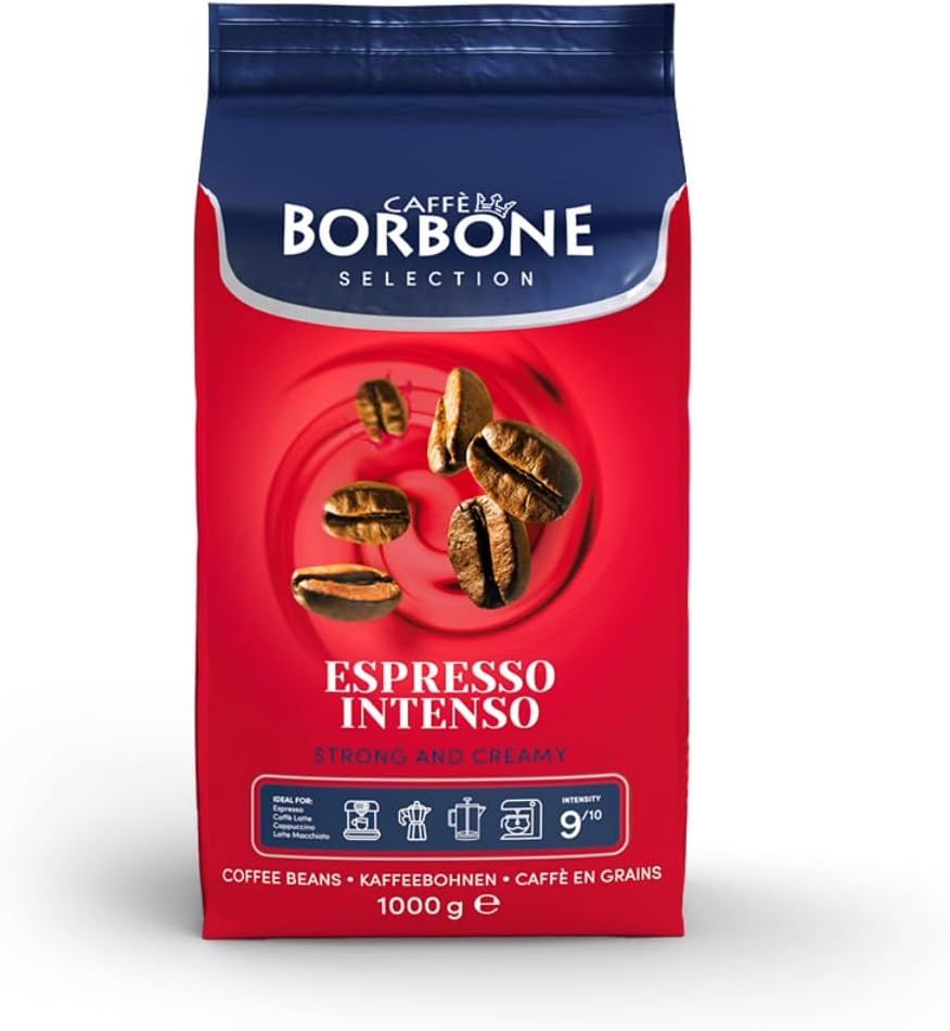 Caffè Borbone Roasted Coffee Beans - Espresso Intenso - Authentic Neapolitan Espresso - Intensity 9…