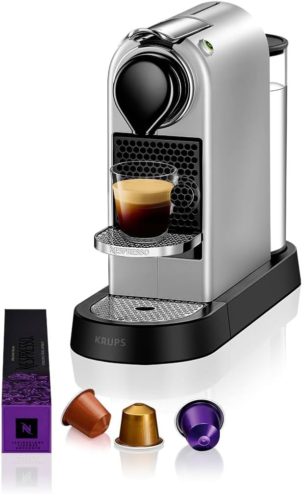 Nespresso Citiz Automatic Pod coffee machine for Americano, Decaf, Espresso by Krups in Silver
