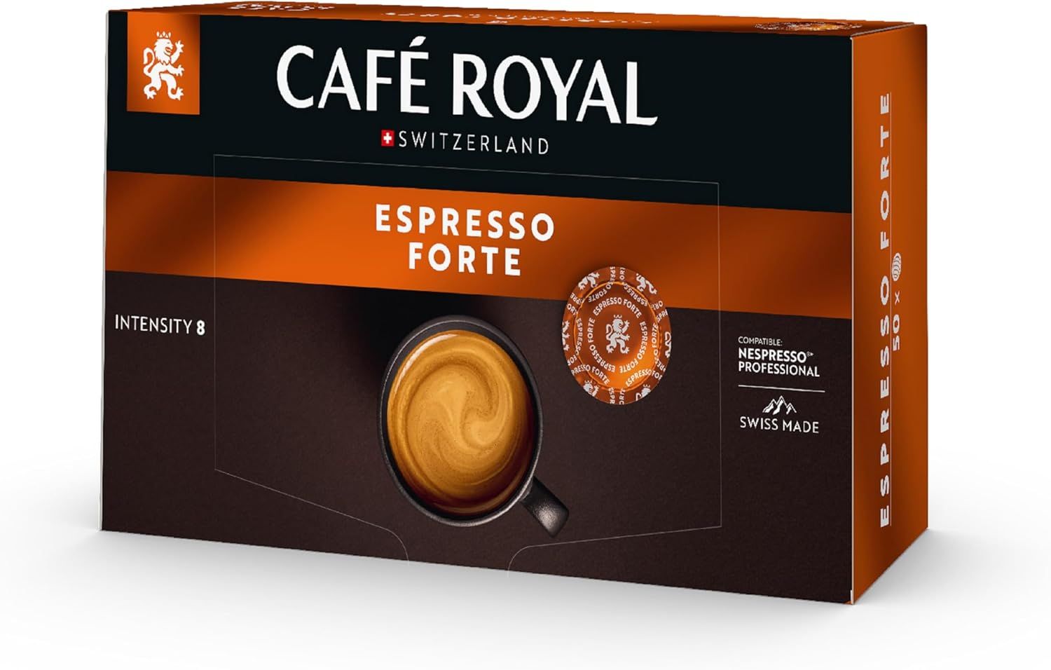 Café Royal Professional Pads, Espresso Forte, 50 Nespresso (R) Professional Compatible Pads for Off…