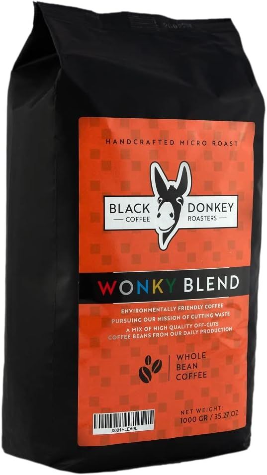 Black Donkey - 1KG Whole Coffee Beans (WONKY Blend) | Cutting Waste | A Mix of Our Off-Cuts from Ou…
