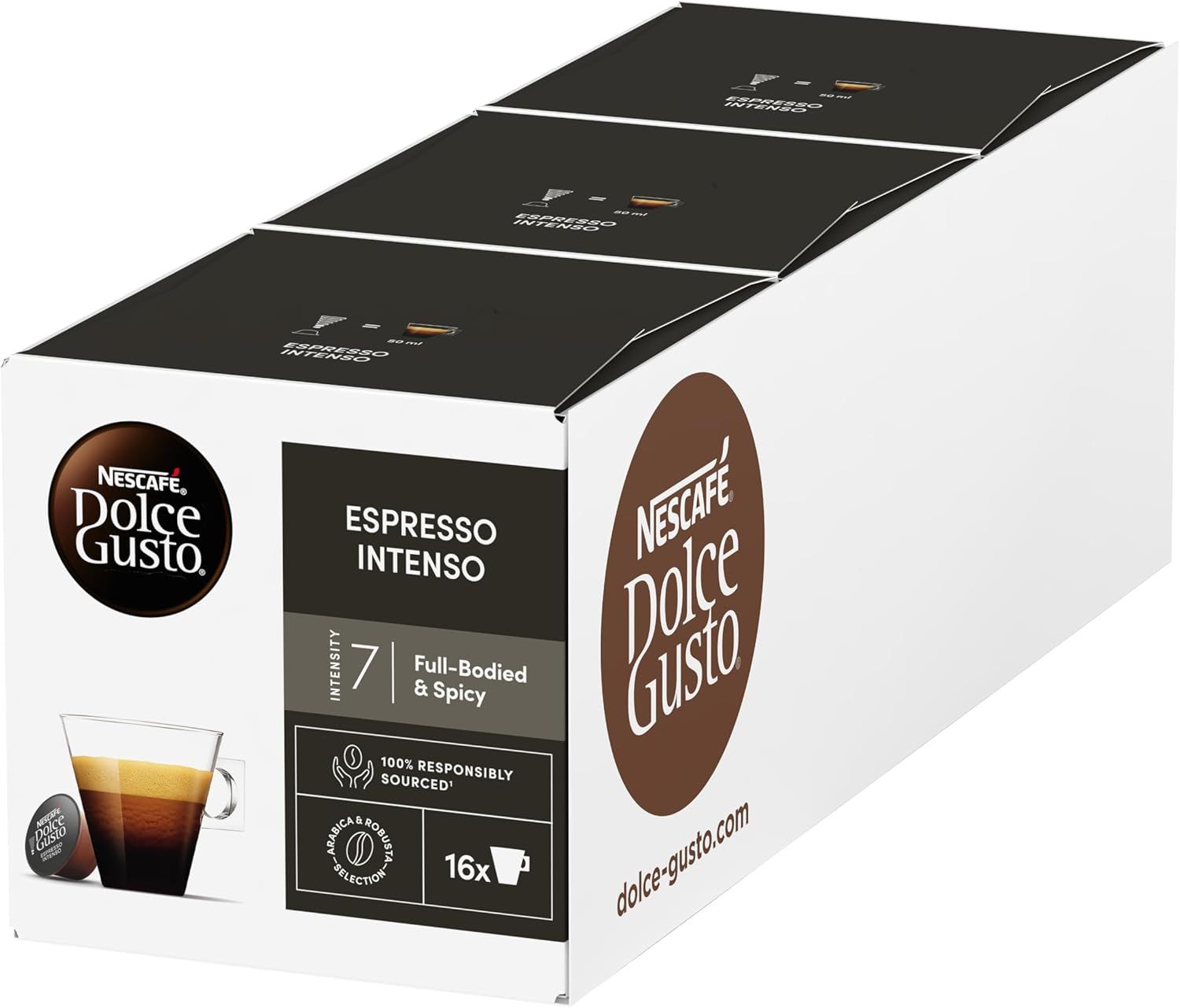 NESCAFÉ DOLCE GUSTO Espresso Intenso Coffee Pods - total of 48 Espresso Intenso Coffee pods- Mediu…