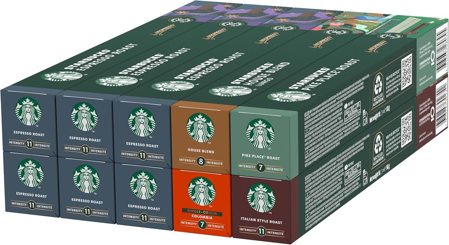 STARBUCKS Coffee Shop Classics - STARBUCKS Espresso Roast Pack by Nespresso, Coffee Capsules 10 x 1…