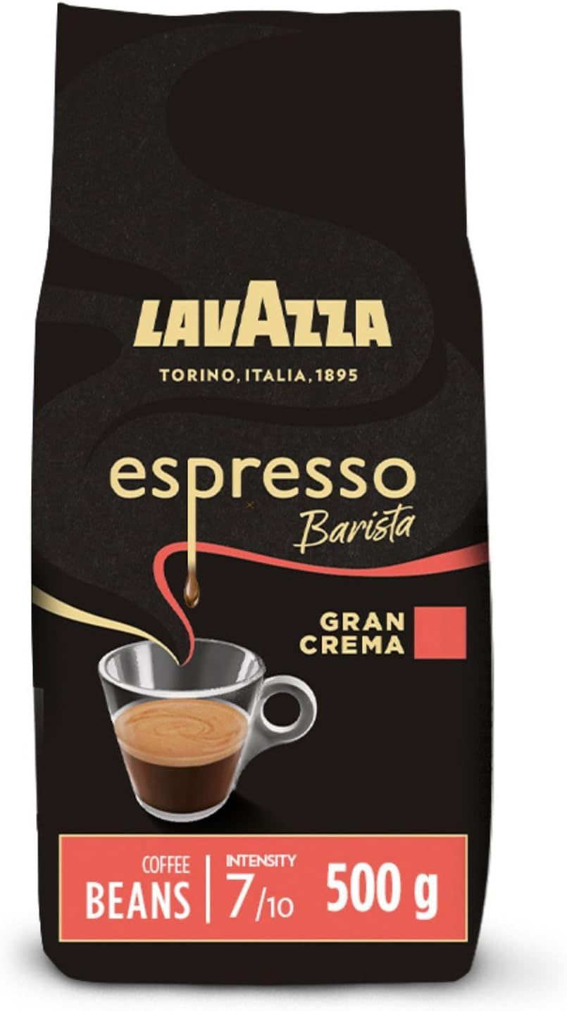 Lavazza, Espresso Barista Gran Crema, Drum Roasted Coffee Beans, Ideal for Espresso Coffee Machines…