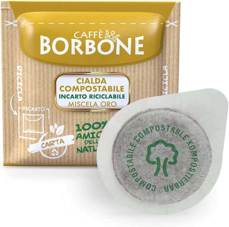 Caffè Borbone Compostable Pads, Gold Coffee Blend - 50 Pods - ESE System