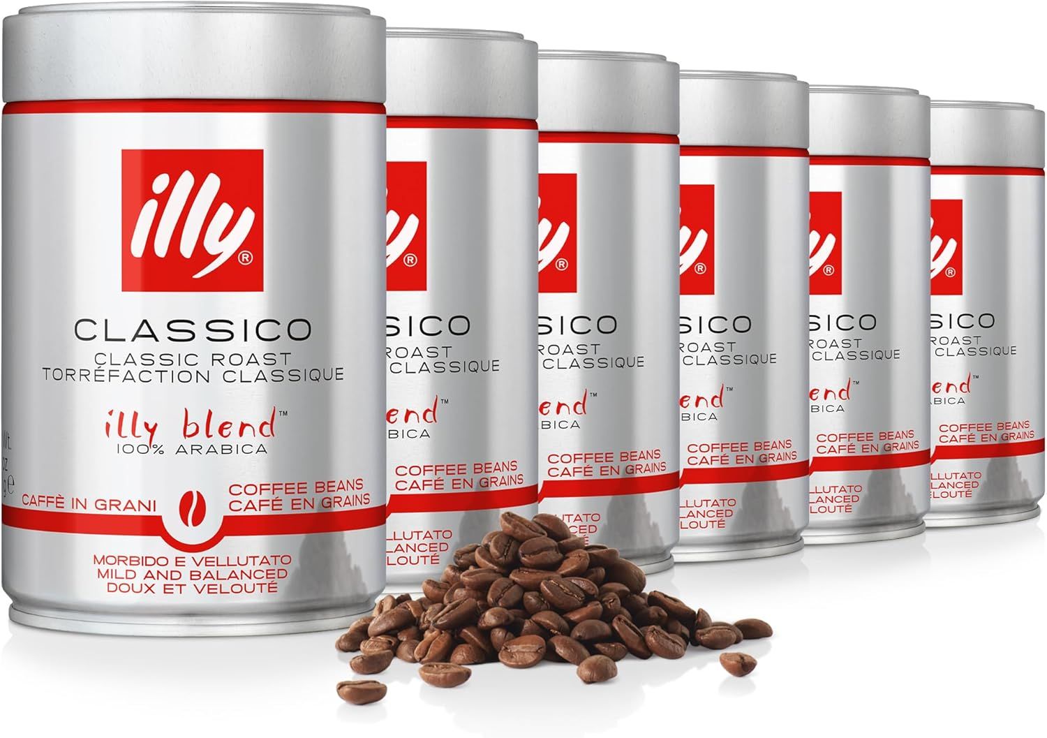 illy Classico Coffee Beans, Medium Roast, 100% Arabica, Ideal for Moka Pots, Filter, Espresso &amp; Lun…