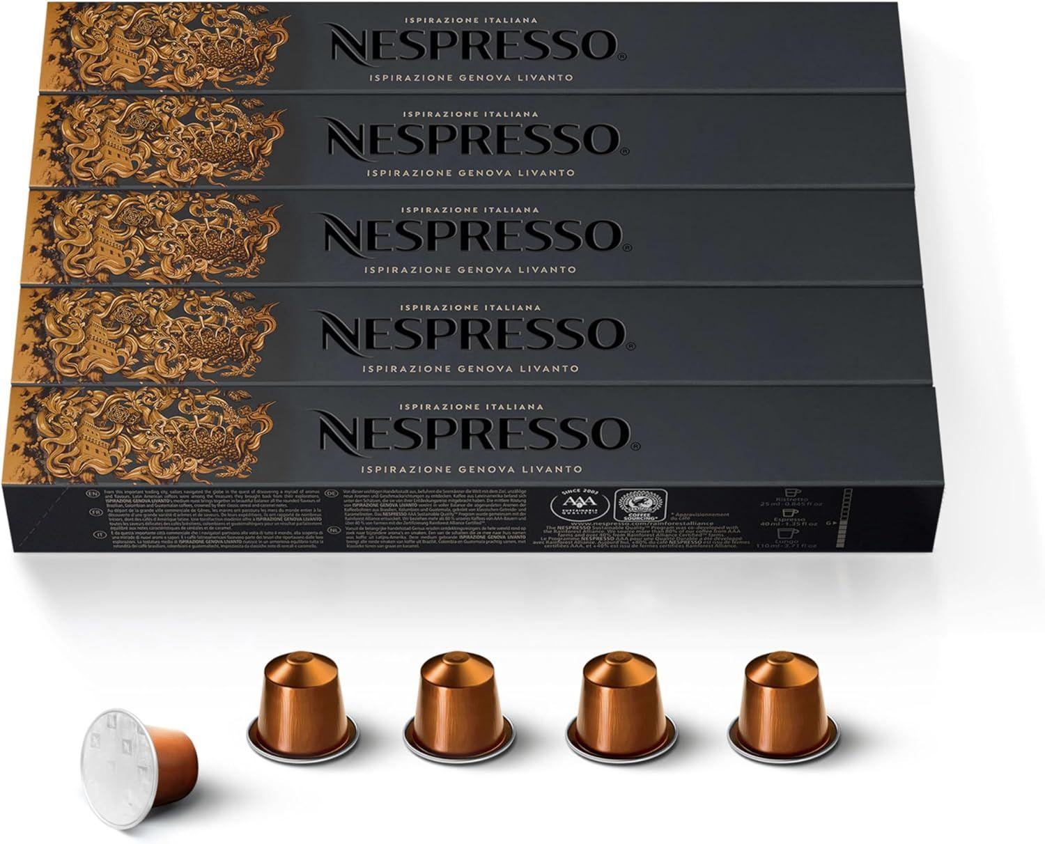 50 Nespresso Livanto Coffee Capsules …