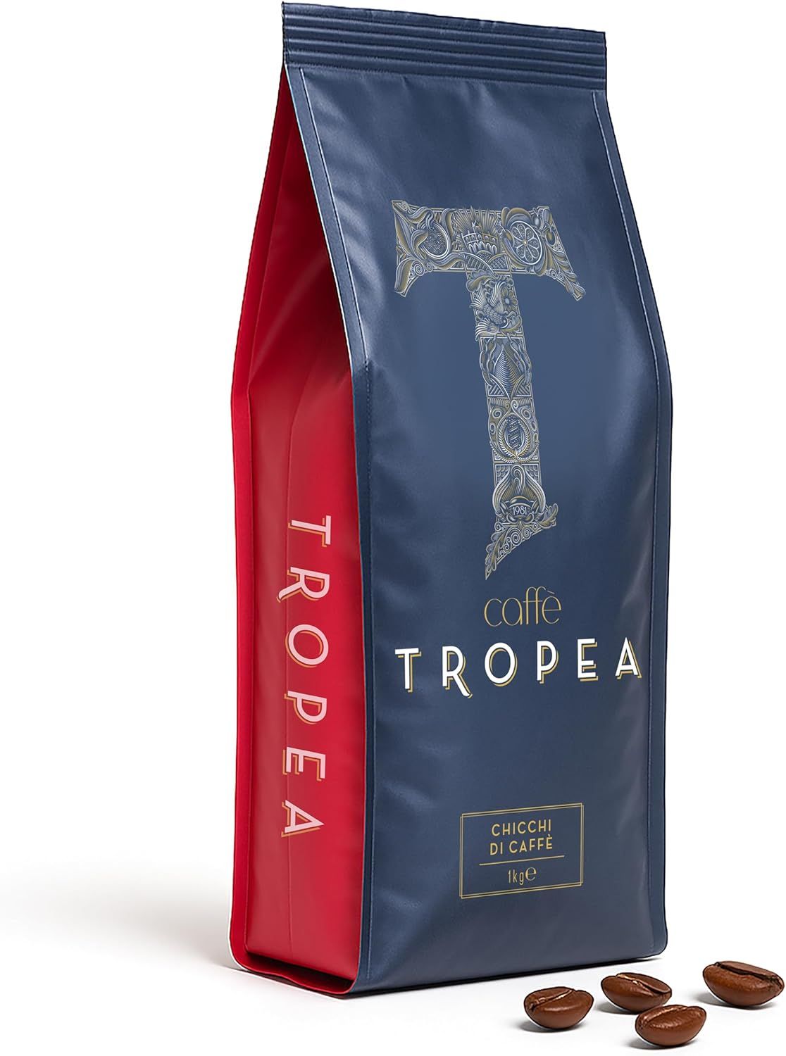 Caffè Tropea Roasted Whole Espresso Coffee Beans 1kg | Arabica &amp; Robusta Coffee Beans Italian Espre…