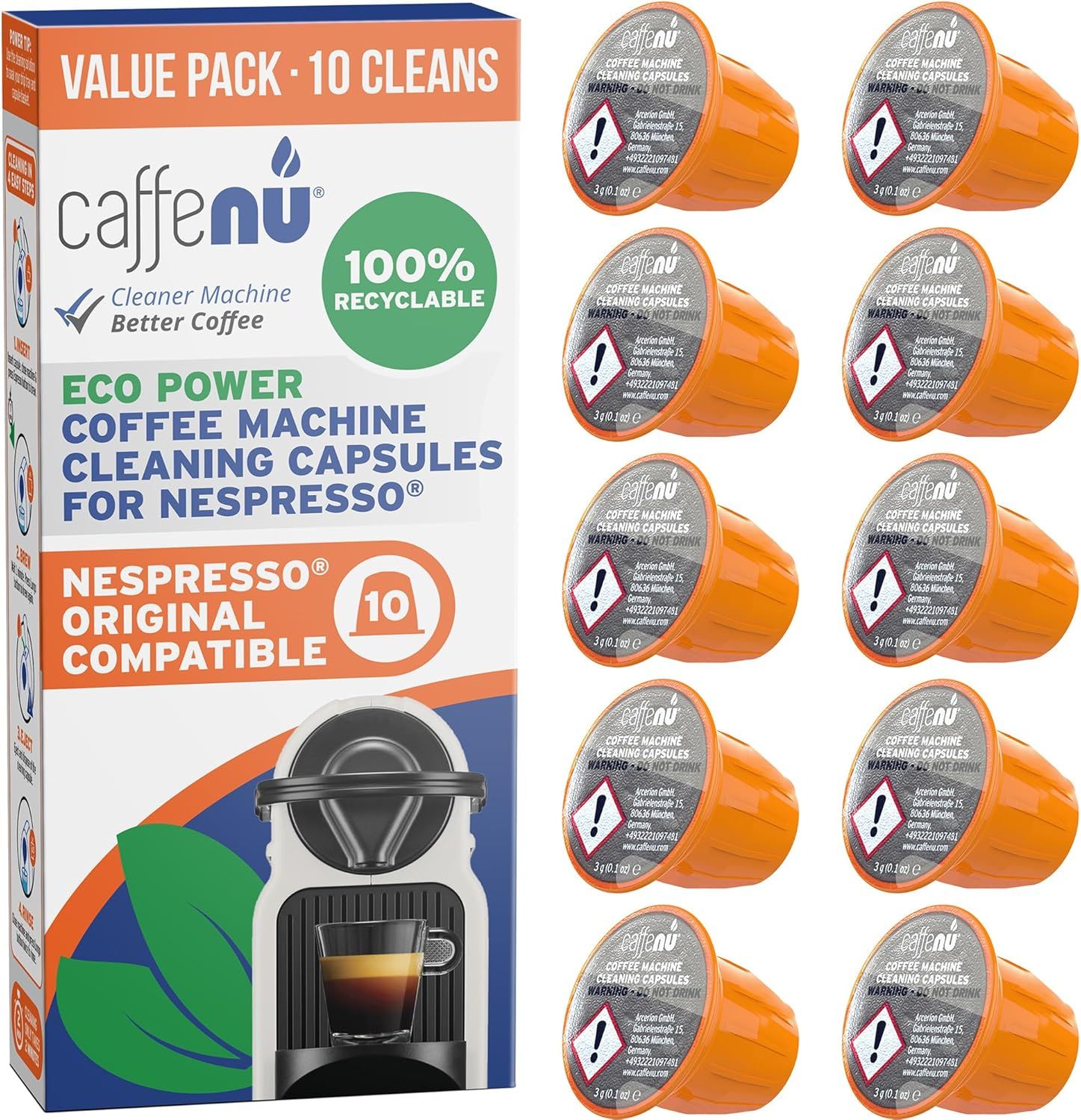 Nespresso Compatible Cleaning Capsules. 10 Originaline Cleaning Pods. Coffee Machine Cleaner For Cr…