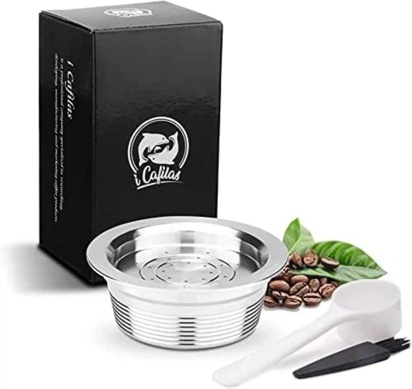 i Cafilas Refillable Coffee Pods, Stainless Steel Reusable Coffee Capsule Compatible for LAVAZZA A …
