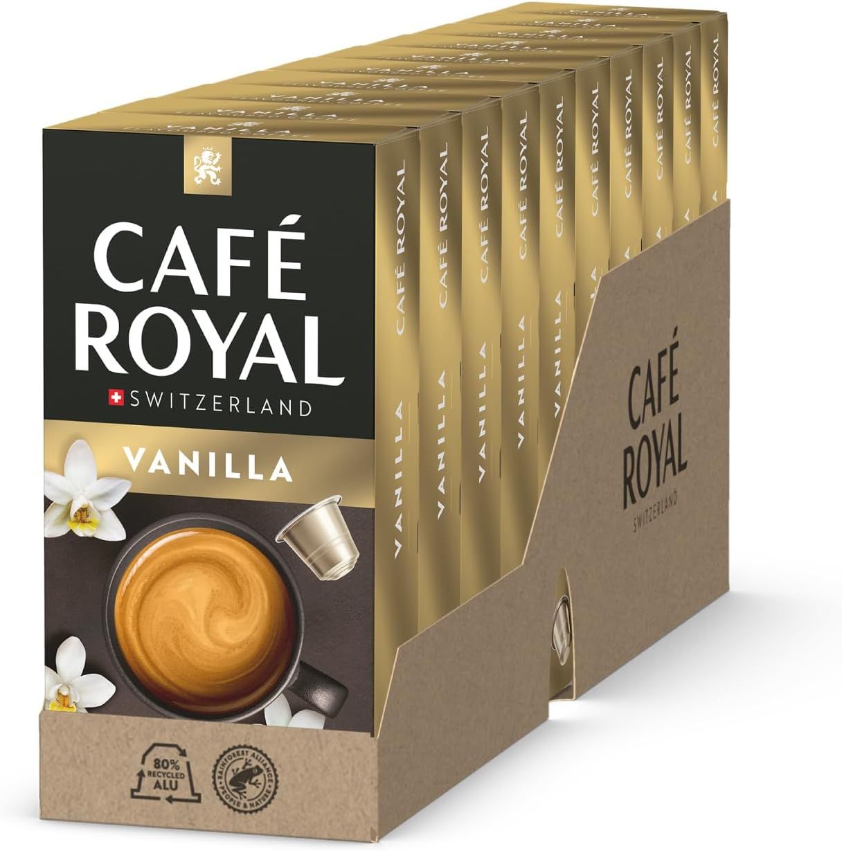Café Royal Vanilla Flavoured Coffee - Nespresso(R) Compatible Coffee Capsules Floral Light Roast 10…