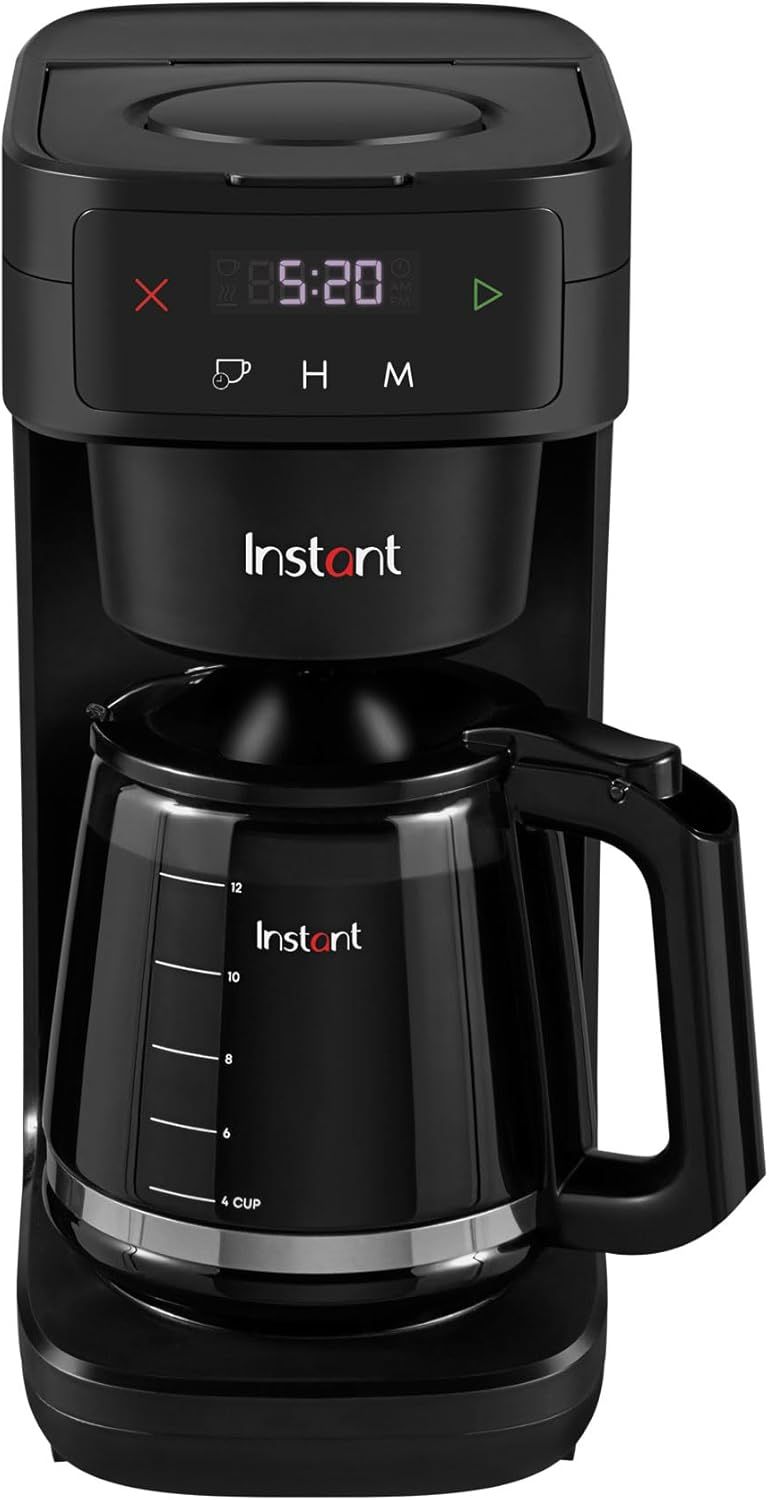 Instant Infusion Brew Automatic Filter Coffee Maker 24 Hour Programmable Coffee Machine, Glass Cara…